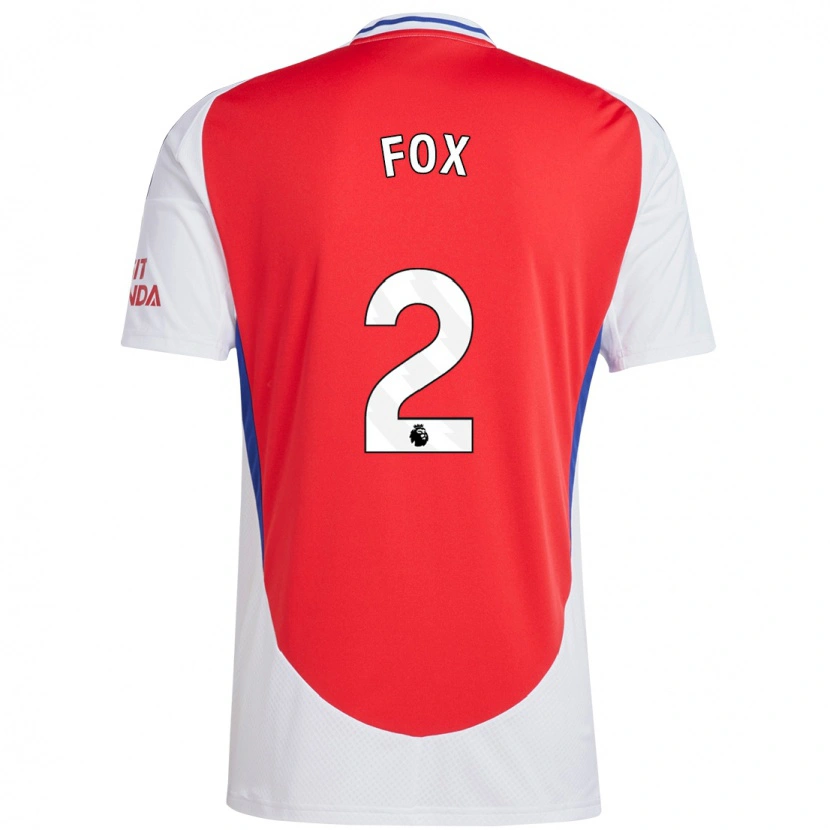 Danxen Uomo Maglia Emily Fox #2 Rosso Bianco Kit Gara Home 2024/25 Maglietta