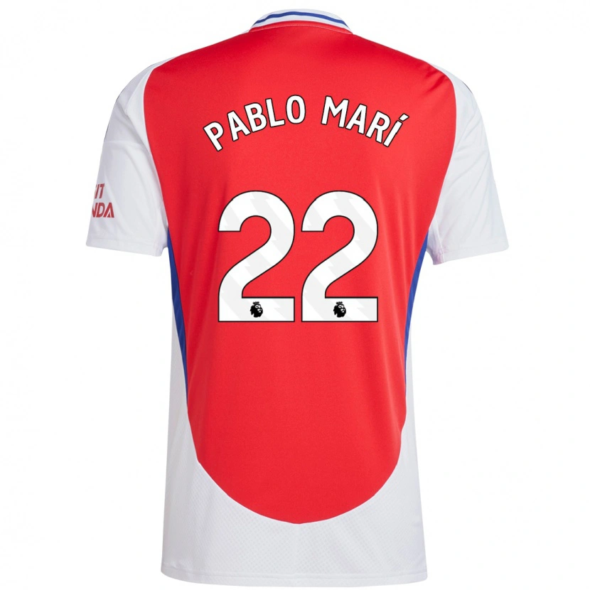 Danxen Uomo Maglia Pablo Mari #22 Rosso Bianco Kit Gara Home 2024/25 Maglietta