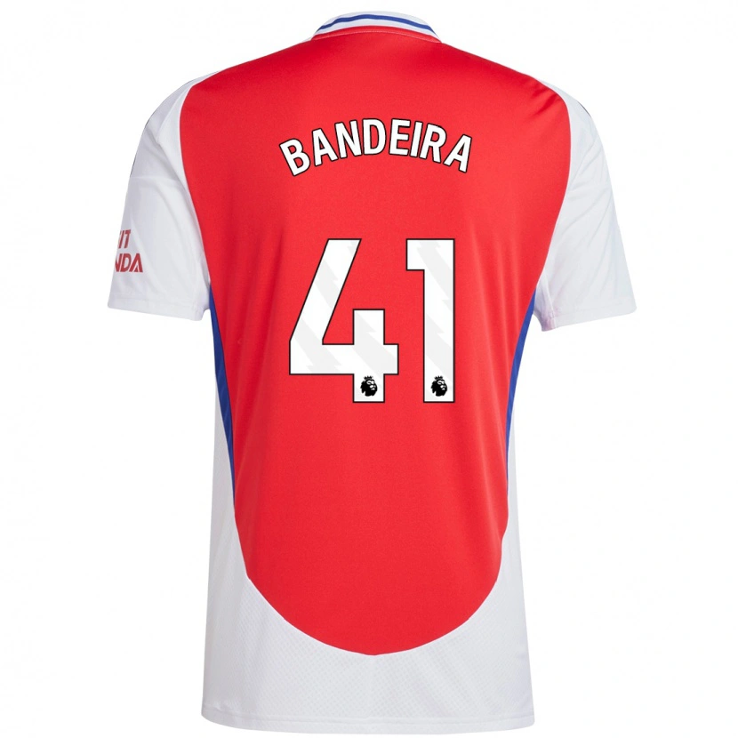 Danxen Uomo Maglia Mauro Bandeira #41 Rosso Bianco Kit Gara Home 2024/25 Maglietta