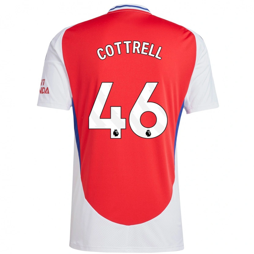 Danxen Uomo Maglia Ben Cottrell #46 Rosso Bianco Kit Gara Home 2024/25 Maglietta