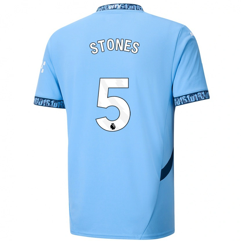 Danxen Uomo Maglia John Stones #5 Blu Navy Kit Gara Home 2024/25 Maglietta