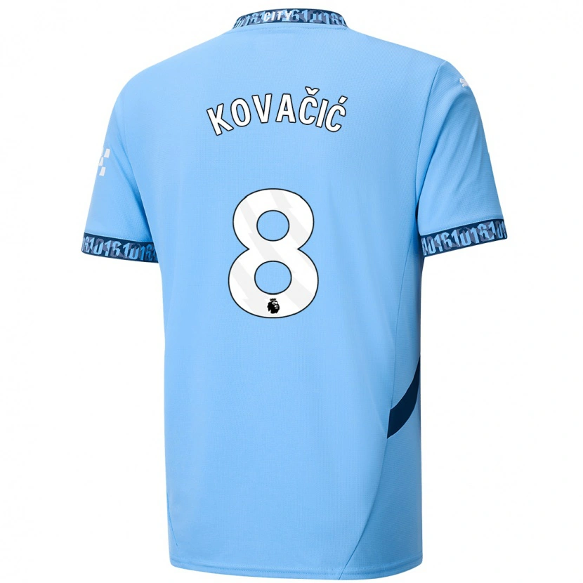 Danxen Uomo Maglia Mateo Kovacic #8 Blu Navy Kit Gara Home 2024/25 Maglietta