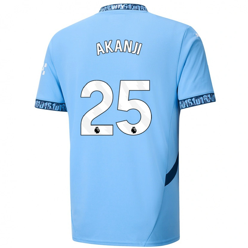 Danxen Uomo Maglia Manuel Akanji #25 Blu Navy Kit Gara Home 2024/25 Maglietta