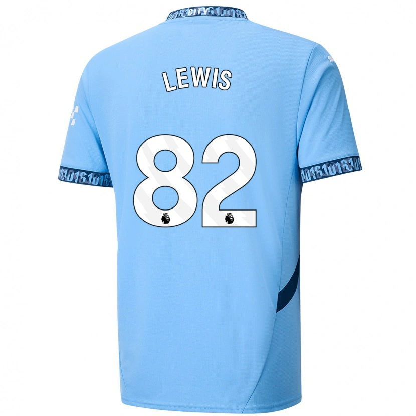 Danxen Uomo Maglia Rico Lewis #82 Blu Navy Kit Gara Home 2024/25 Maglietta