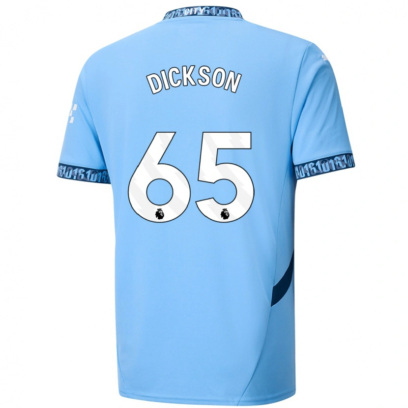 Danxen Uomo Maglia Will Dickson #65 Blu Navy Kit Gara Home 2024/25 Maglietta