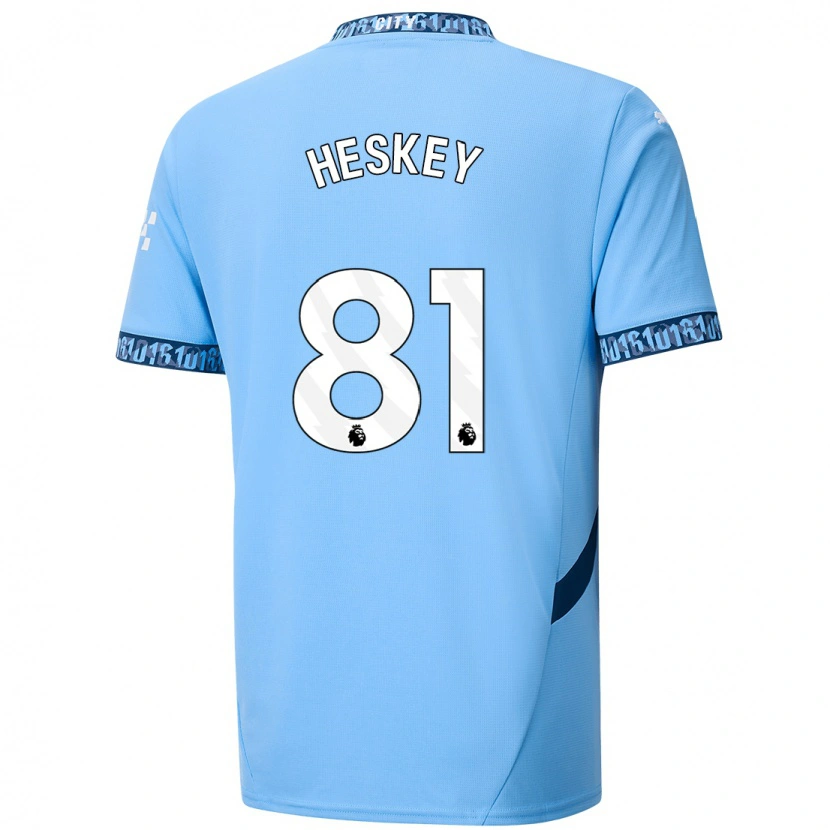 Danxen Uomo Maglia Jaden Heskey #81 Blu Navy Kit Gara Home 2024/25 Maglietta
