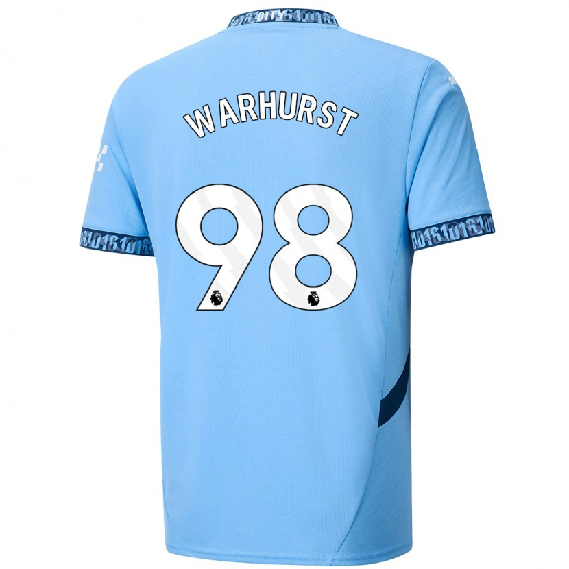 Danxen Uomo Maglia Matty Warhurst #98 Blu Navy Kit Gara Home 2024/25 Maglietta
