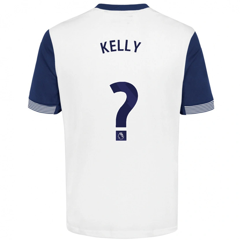 Danxen Uomo Maglia Kyle Kelly #0 Bianco Blu Kit Gara Home 2024/25 Maglietta