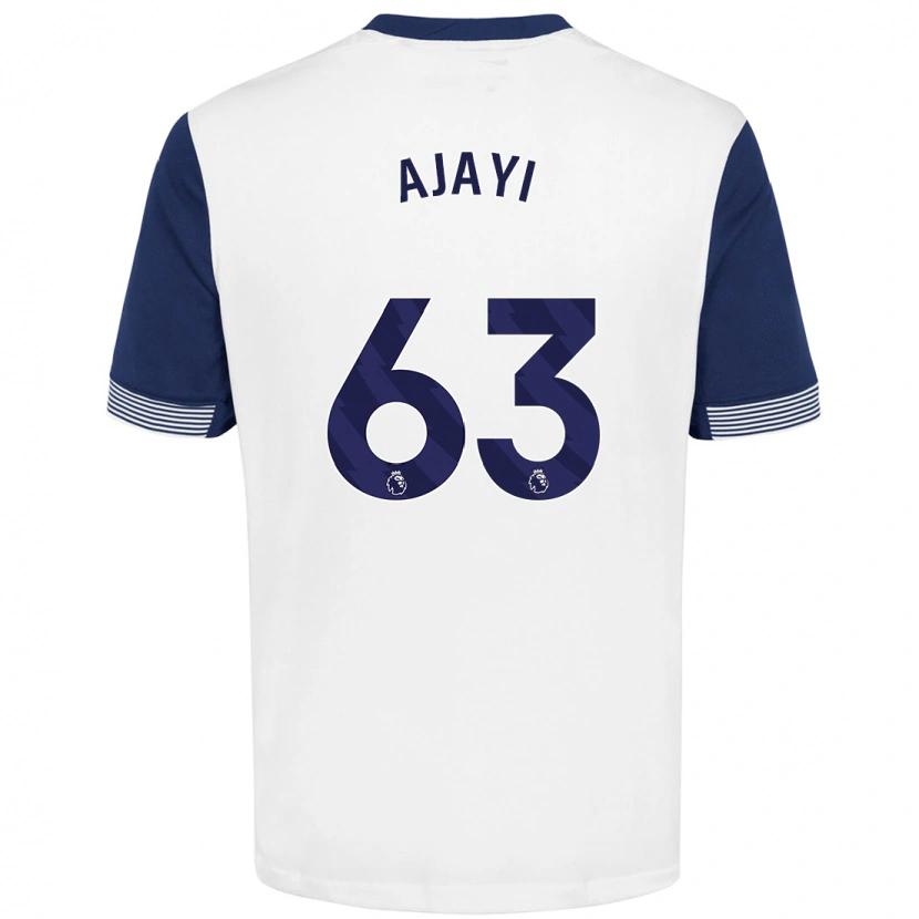 Danxen Uomo Maglia Damola Ajayi #63 Bianco Blu Kit Gara Home 2024/25 Maglietta