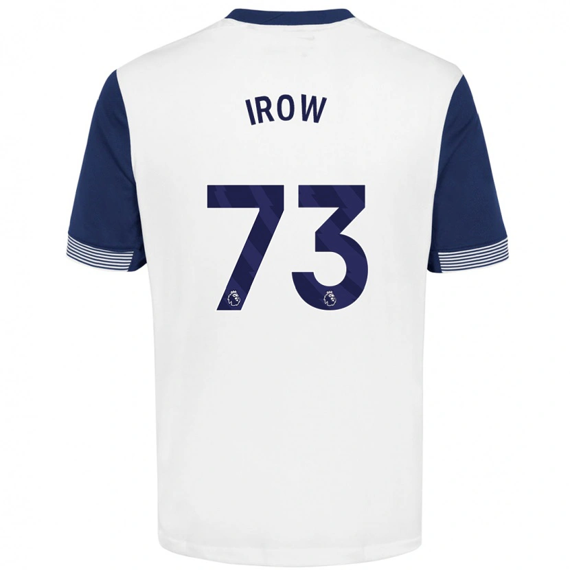 Danxen Uomo Maglia Oliver Irow #73 Bianco Blu Kit Gara Home 2024/25 Maglietta