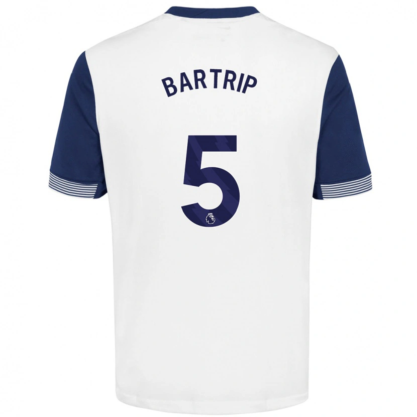 Danxen Uomo Maglia Molly Bartrip #5 Bianco Blu Kit Gara Home 2024/25 Maglietta