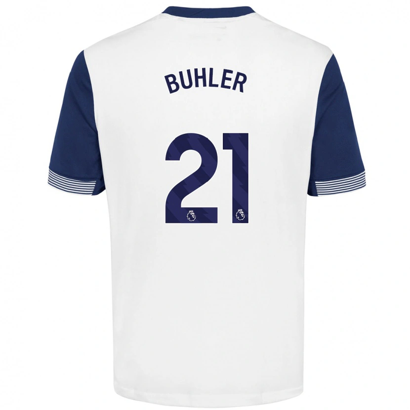 Danxen Uomo Maglia Luana Bühler #21 Bianco Blu Kit Gara Home 2024/25 Maglietta