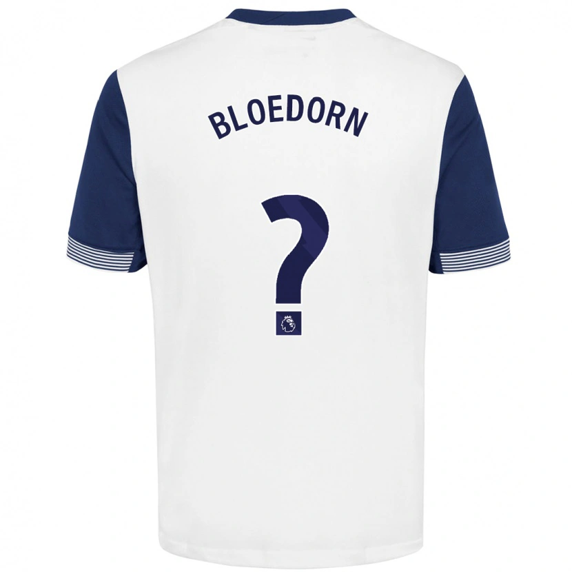 Danxen Uomo Maglia Carey Bloedorn #0 Bianco Blu Kit Gara Home 2024/25 Maglietta