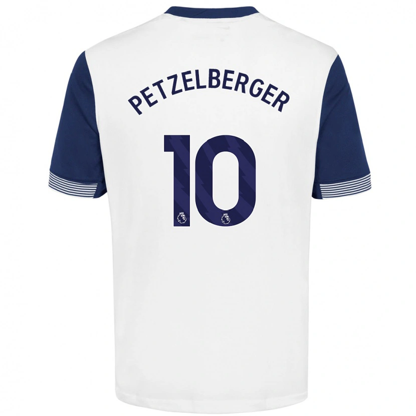 Danxen Uomo Maglia Ramona Petzelberger #10 Bianco Blu Kit Gara Home 2024/25 Maglietta