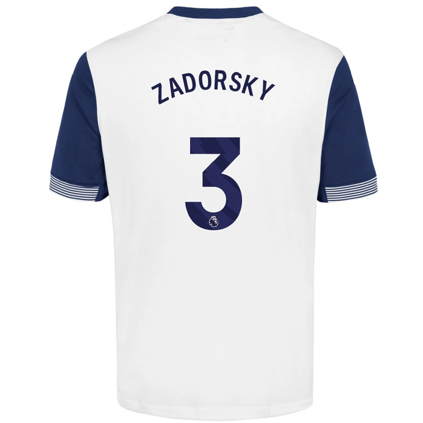 Danxen Uomo Maglia Shelina Zadorsky #3 Bianco Blu Kit Gara Home 2024/25 Maglietta