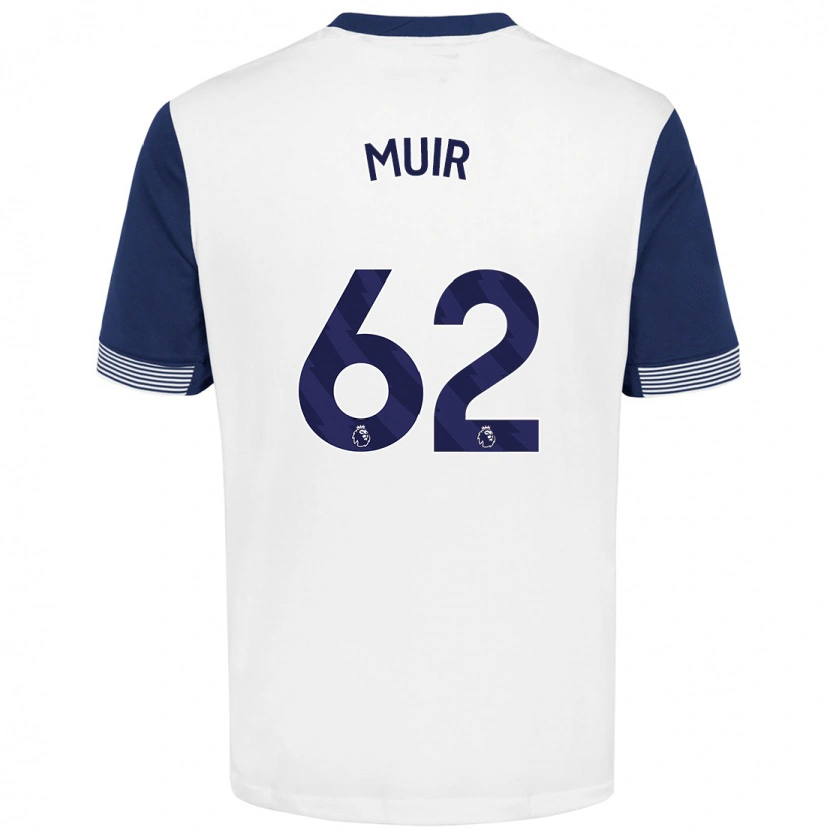 Danxen Uomo Maglia Marqes Muir #62 Bianco Blu Kit Gara Home 2024/25 Maglietta