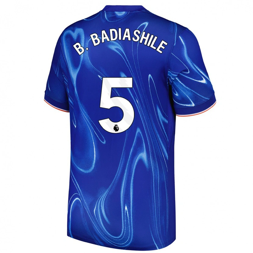 Danxen Uomo Maglia Benoît Badiashile #5 Blu Bianco Kit Gara Home 2024/25 Maglietta