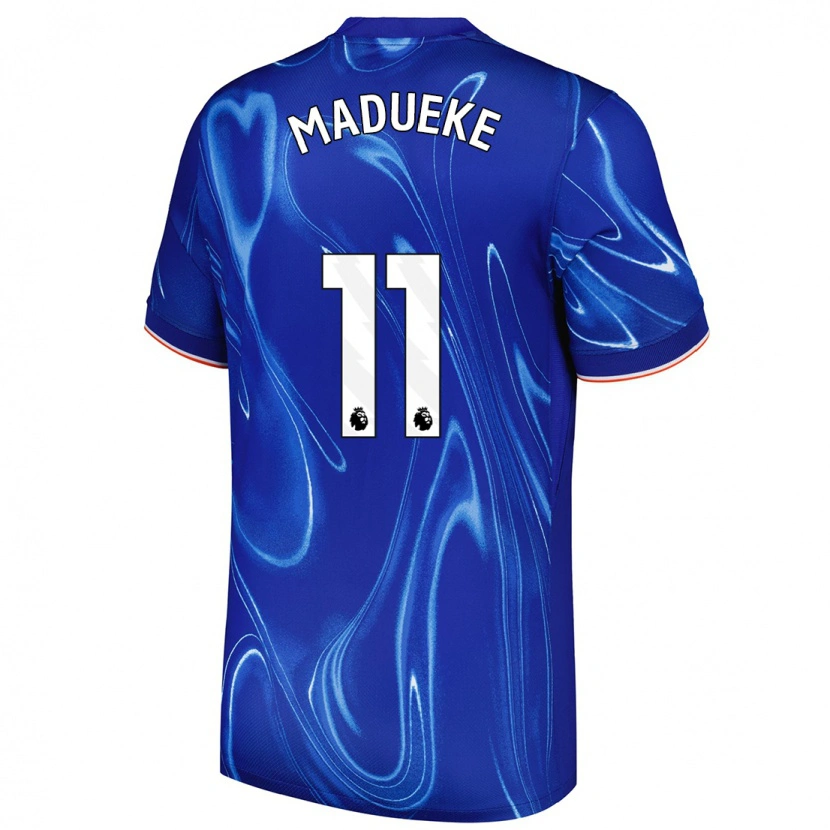 Danxen Uomo Maglia Noni Madueke #11 Blu Bianco Kit Gara Home 2024/25 Maglietta