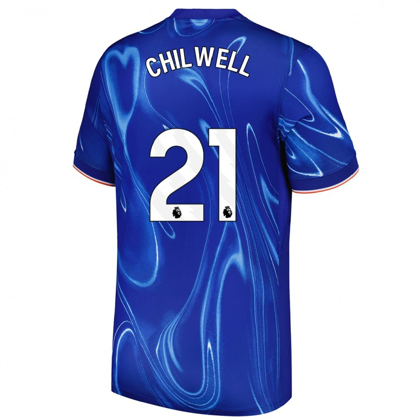 Danxen Uomo Maglia Ben Chilwell #21 Blu Bianco Kit Gara Home 2024/25 Maglietta