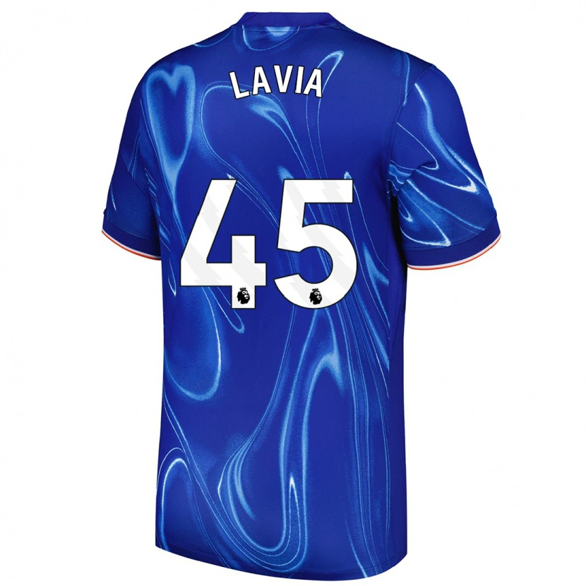 Danxen Uomo Maglia Roméo Lavia #45 Blu Bianco Kit Gara Home 2024/25 Maglietta