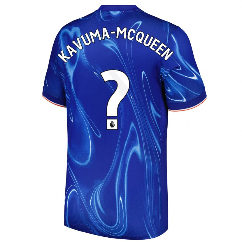 Danxen Uomo Maglia Ryan Kavuma-Mcqueen #0 Blu Bianco Kit Gara Home 2024/25 Maglietta