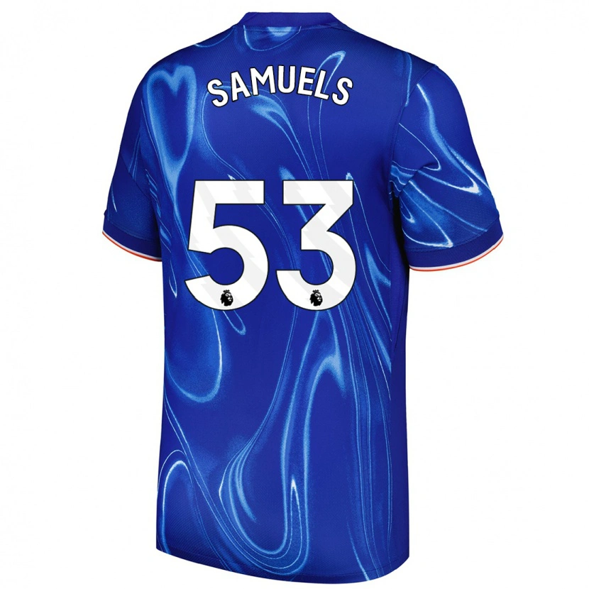 Danxen Uomo Maglia Ishé Samuels-Smith #53 Blu Bianco Kit Gara Home 2024/25 Maglietta
