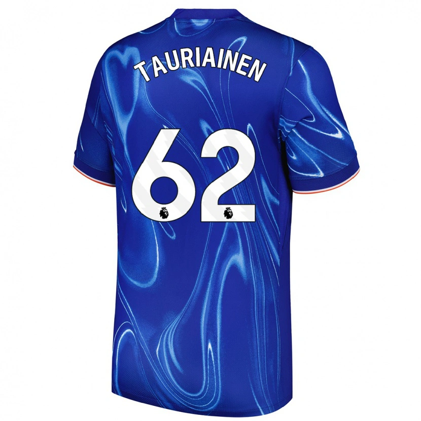 Danxen Uomo Maglia Jimi Tauriainen #62 Blu Bianco Kit Gara Home 2024/25 Maglietta