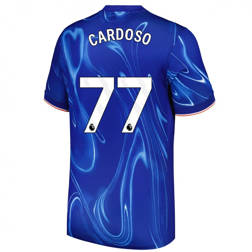 Danxen Uomo Maglia Leo Cardoso #77 Blu Bianco Kit Gara Home 2024/25 Maglietta