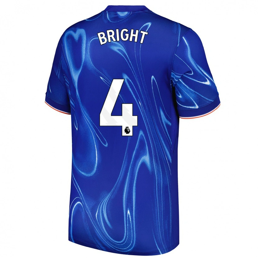 Danxen Uomo Maglia Millie Bright #4 Blu Bianco Kit Gara Home 2024/25 Maglietta