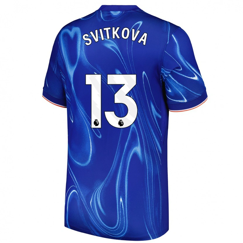 Danxen Uomo Maglia Kateřina Svitková #13 Blu Bianco Kit Gara Home 2024/25 Maglietta