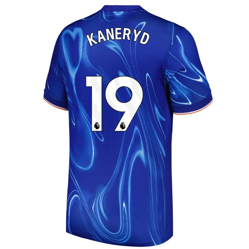Danxen Uomo Maglia Johanna Rytting Kaneryd #19 Blu Bianco Kit Gara Home 2024/25 Maglietta