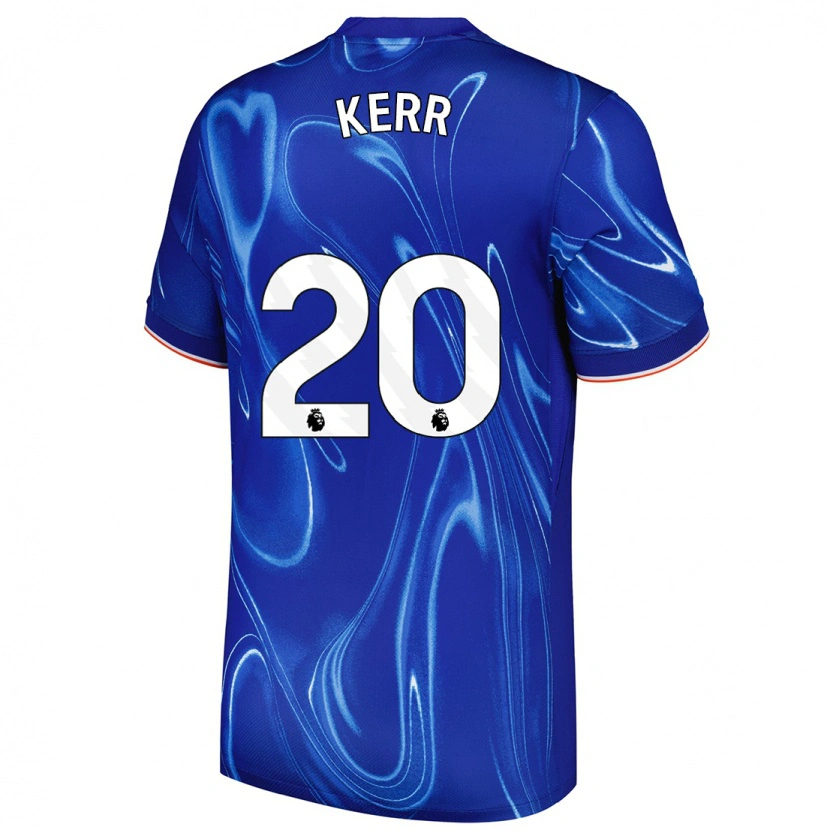 Danxen Uomo Maglia Sam Kerr #20 Blu Bianco Kit Gara Home 2024/25 Maglietta