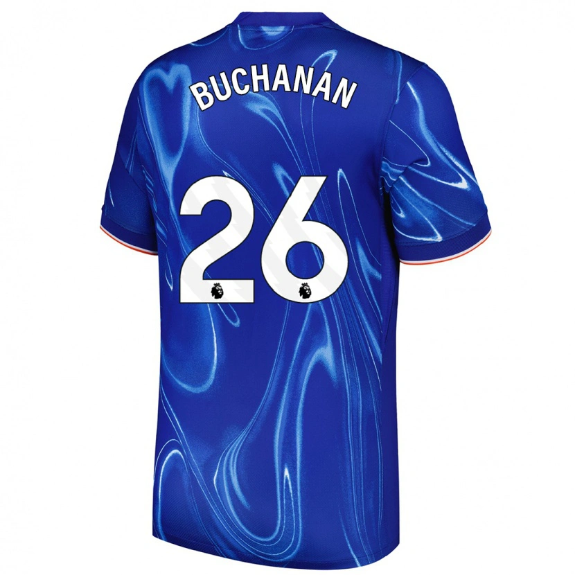 Danxen Uomo Maglia Kadeisha Buchanan #26 Blu Bianco Kit Gara Home 2024/25 Maglietta