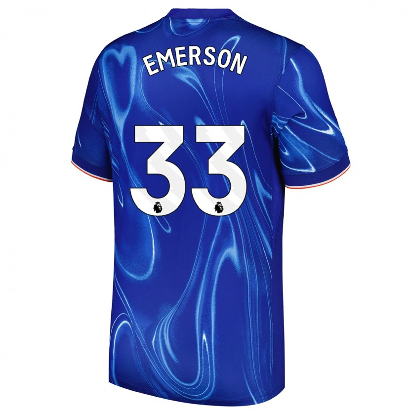 Danxen Uomo Maglia Emerson #33 Blu Bianco Kit Gara Home 2024/25 Maglietta