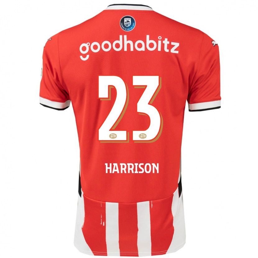 Danxen Uomo Maglia Amy Harrison #23 Rosso Bianco Kit Gara Home 2024/25 Maglietta