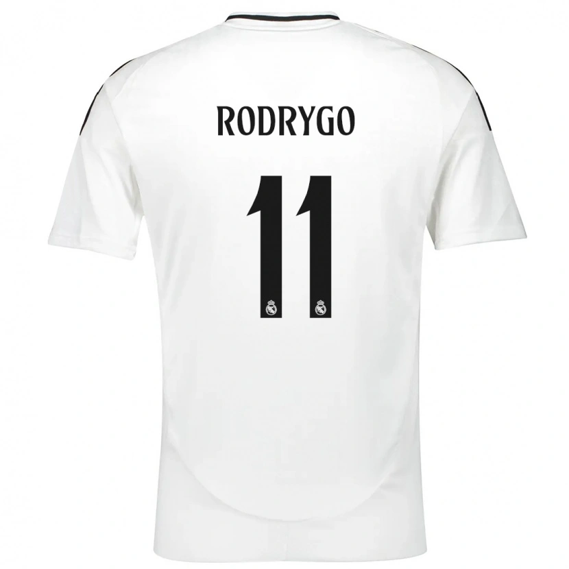 Danxen Uomo Maglia Rodrygo #11 Bianco Kit Gara Home 2024/25 Maglietta