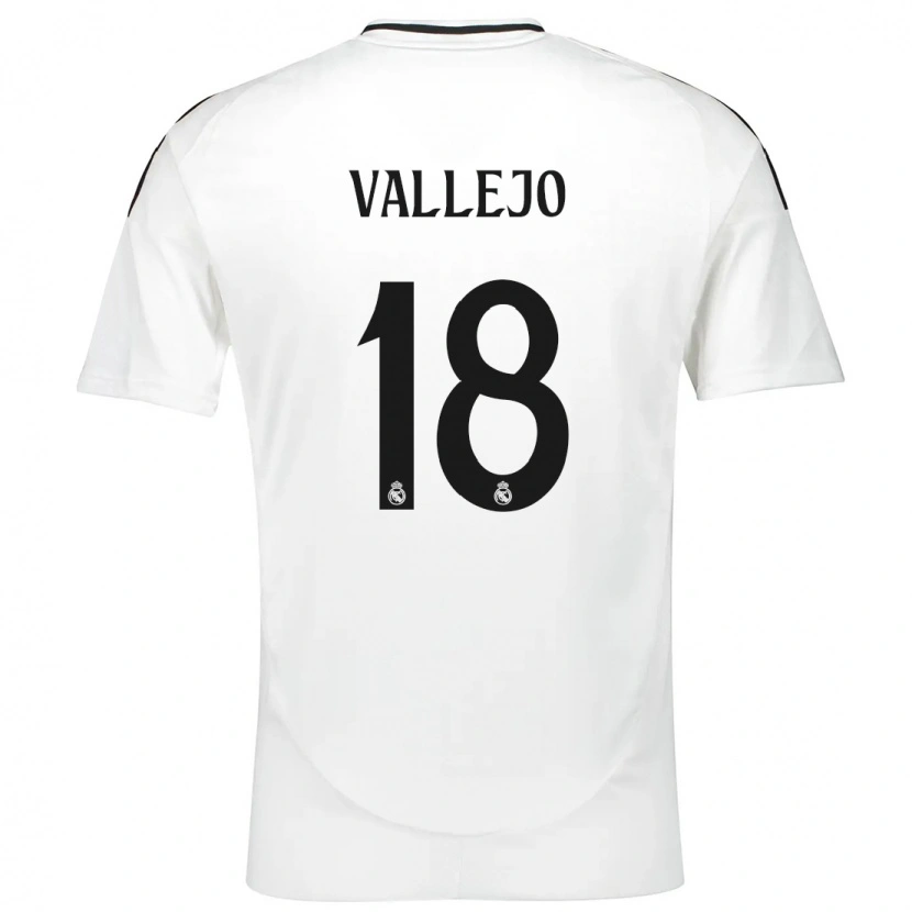 Danxen Uomo Maglia Jesús Vallejo #18 Bianco Kit Gara Home 2024/25 Maglietta
