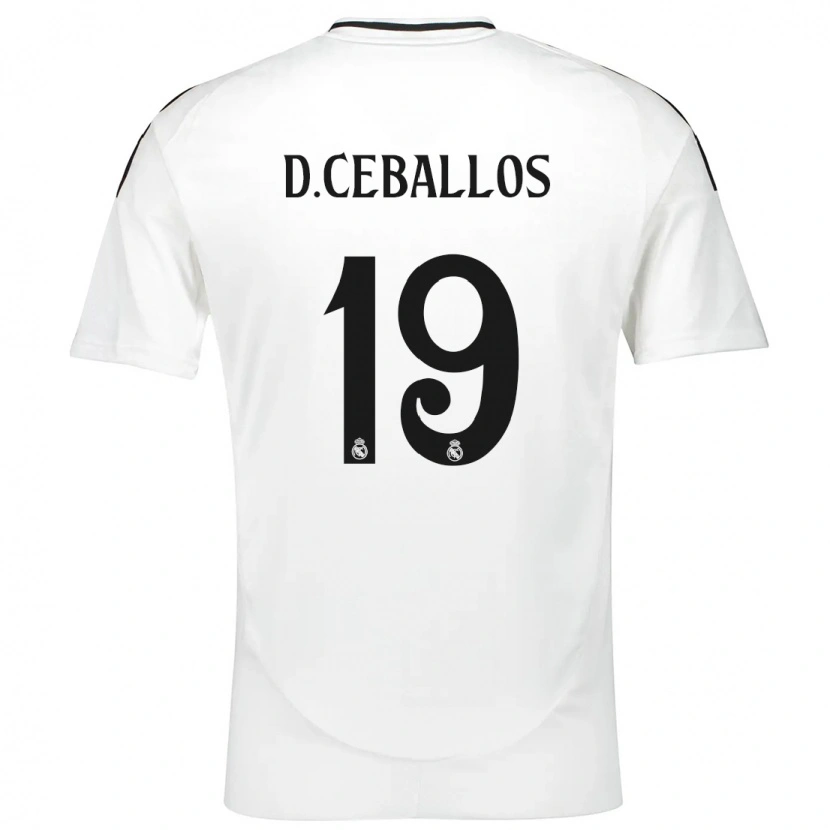 Danxen Uomo Maglia Dani Ceballos #19 Bianco Kit Gara Home 2024/25 Maglietta