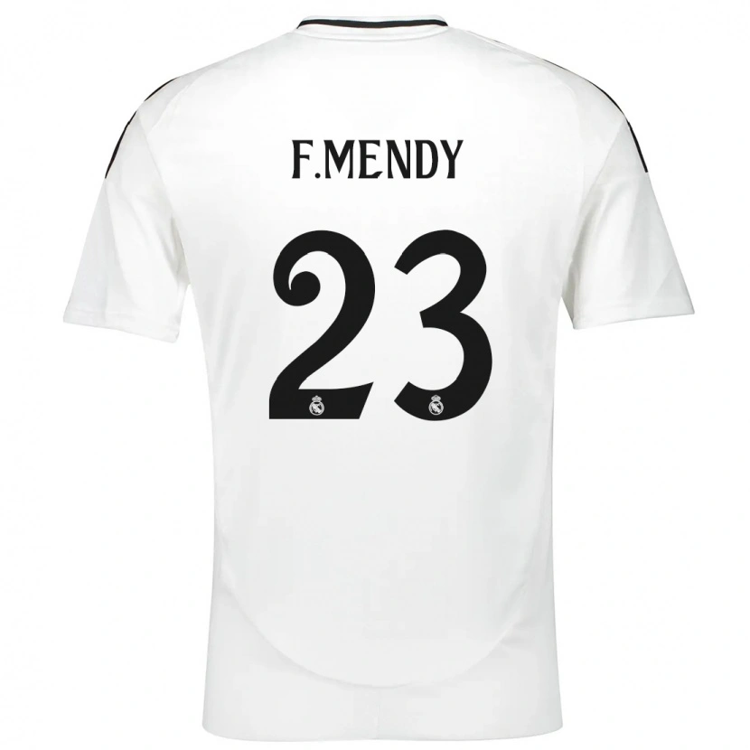 Danxen Uomo Maglia Ferland Mendy #23 Bianco Kit Gara Home 2024/25 Maglietta