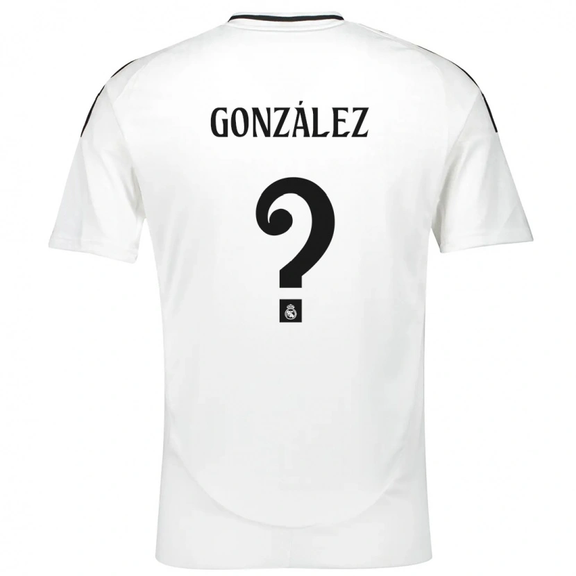 Danxen Uomo Maglia Álvaro González #0 Bianco Kit Gara Home 2024/25 Maglietta