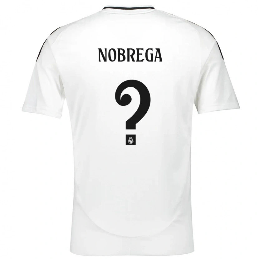 Danxen Uomo Maglia Abraham Nobrega #0 Bianco Kit Gara Home 2024/25 Maglietta