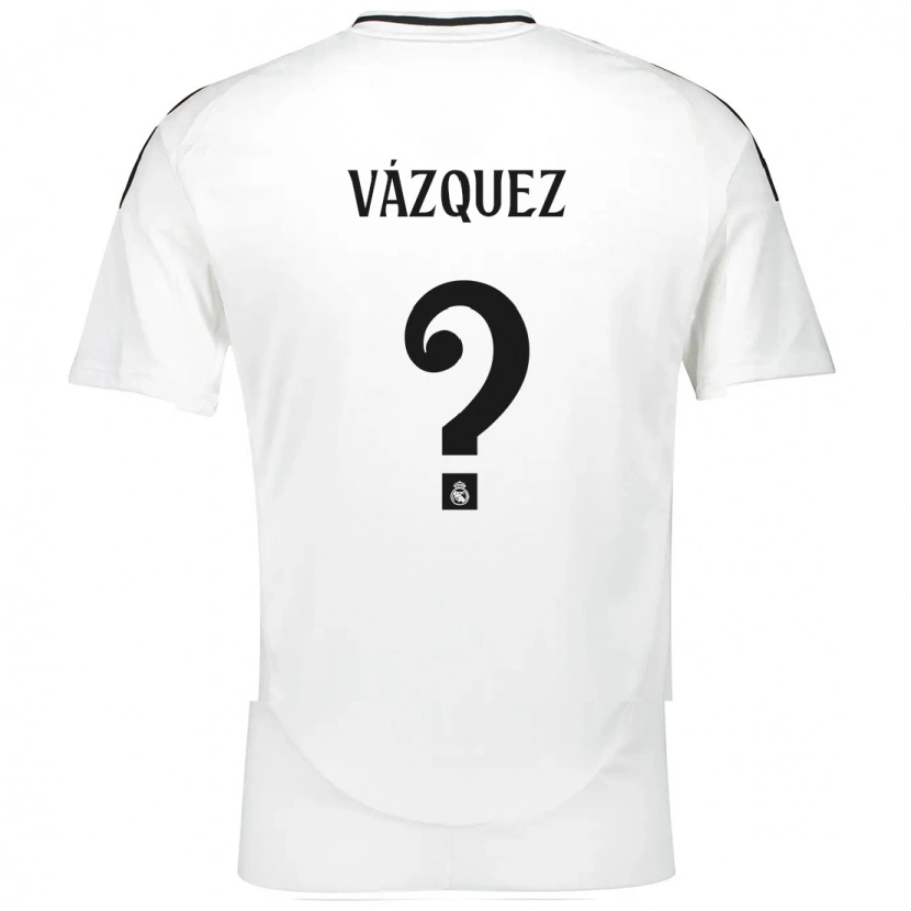 Danxen Uomo Maglia Erik Vázquez #0 Bianco Kit Gara Home 2024/25 Maglietta