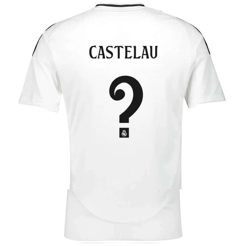 Danxen Uomo Maglia Alber Castelau #0 Bianco Kit Gara Home 2024/25 Maglietta