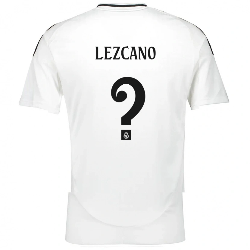 Danxen Uomo Maglia Álvaro Lezcano #0 Bianco Kit Gara Home 2024/25 Maglietta