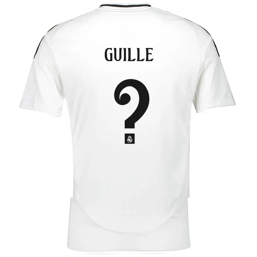 Danxen Uomo Maglia Guille López #0 Bianco Kit Gara Home 2024/25 Maglietta