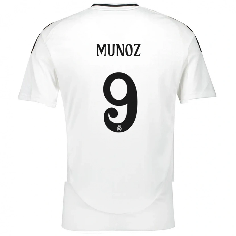 Danxen Uomo Maglia Víctor Muñoz #9 Bianco Kit Gara Home 2024/25 Maglietta