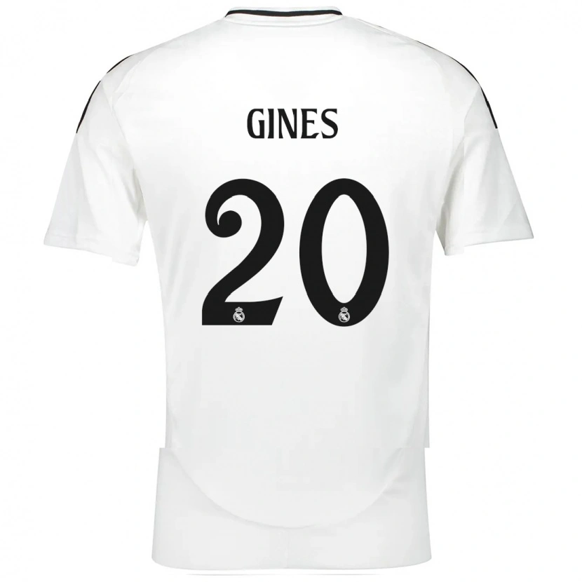 Danxen Uomo Maglia Álvaro Ginés #20 Bianco Kit Gara Home 2024/25 Maglietta