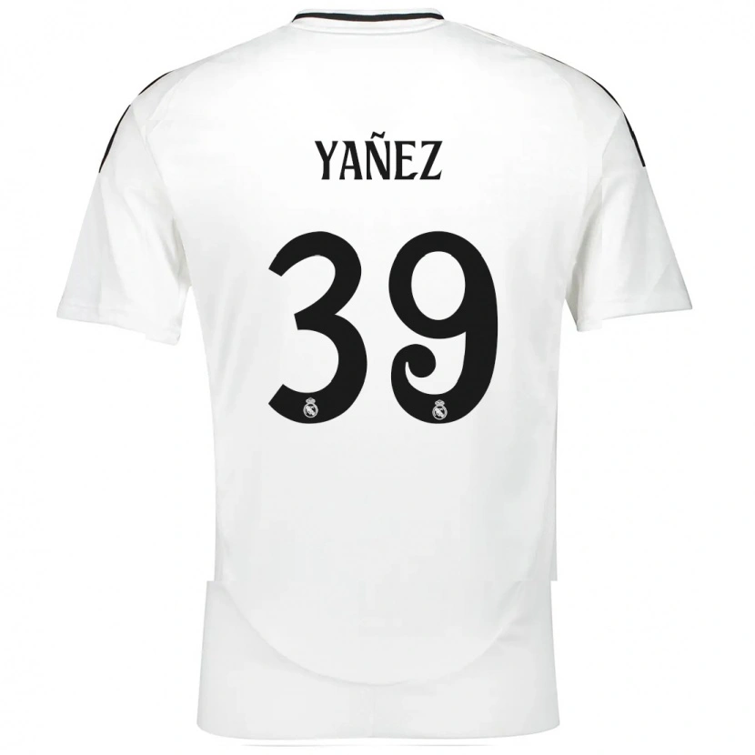 Danxen Uomo Maglia Daniel Yañez #39 Bianco Kit Gara Home 2024/25 Maglietta