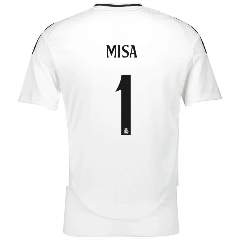 Danxen Uomo Maglia Misa Rodríguez #1 Bianco Kit Gara Home 2024/25 Maglietta