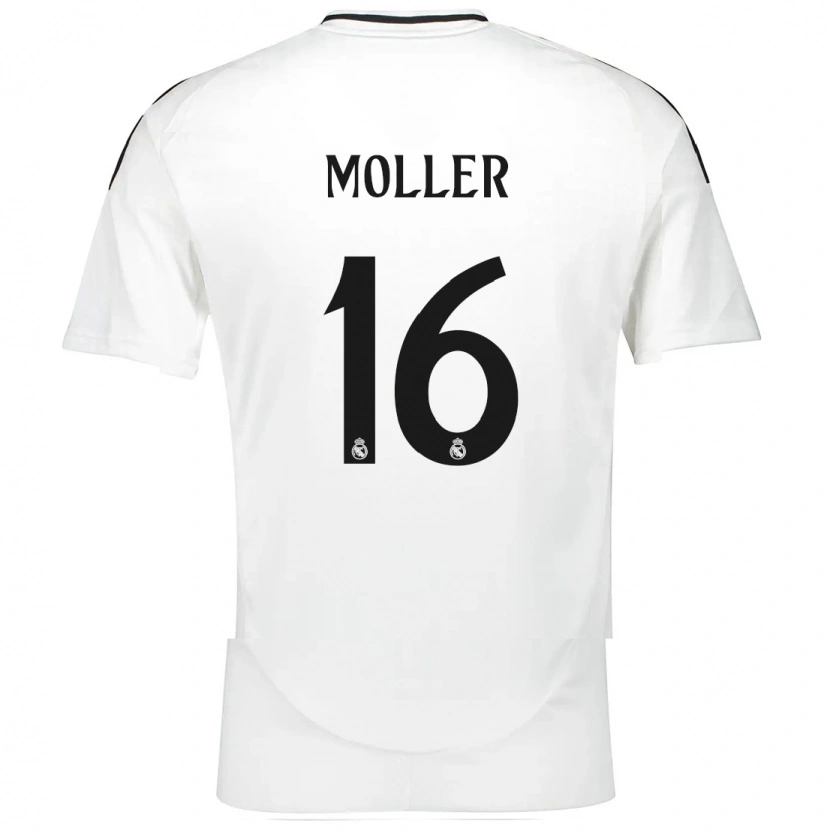 Danxen Uomo Maglia Caroline Møller #16 Bianco Kit Gara Home 2024/25 Maglietta